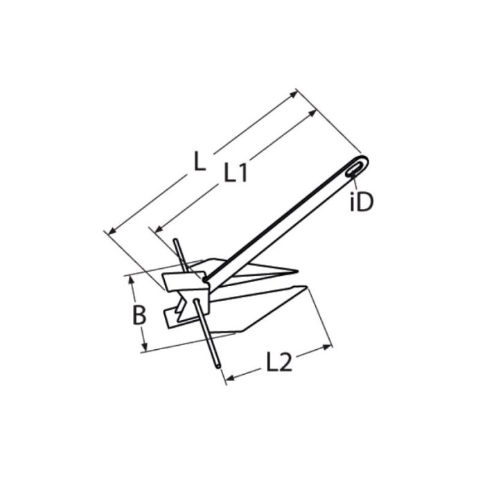 krepezhgroup product Плочина котва "Данфорт", огледално полирана А4, 30 кг image