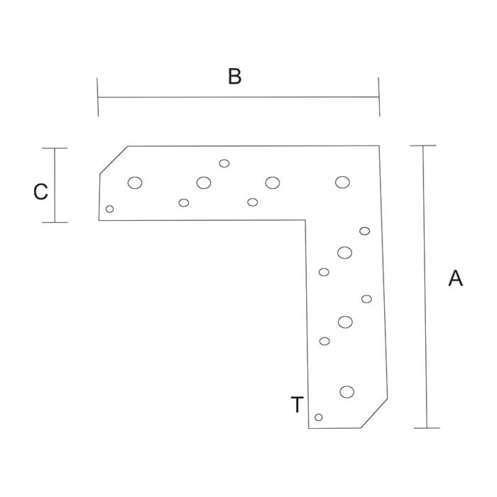 krepezhgroup product Планка L - образна, ЧЕРНА (4 бр.) image